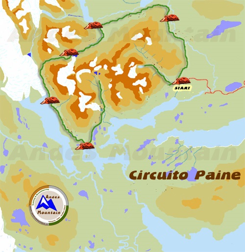 Torres del Paine
                    map